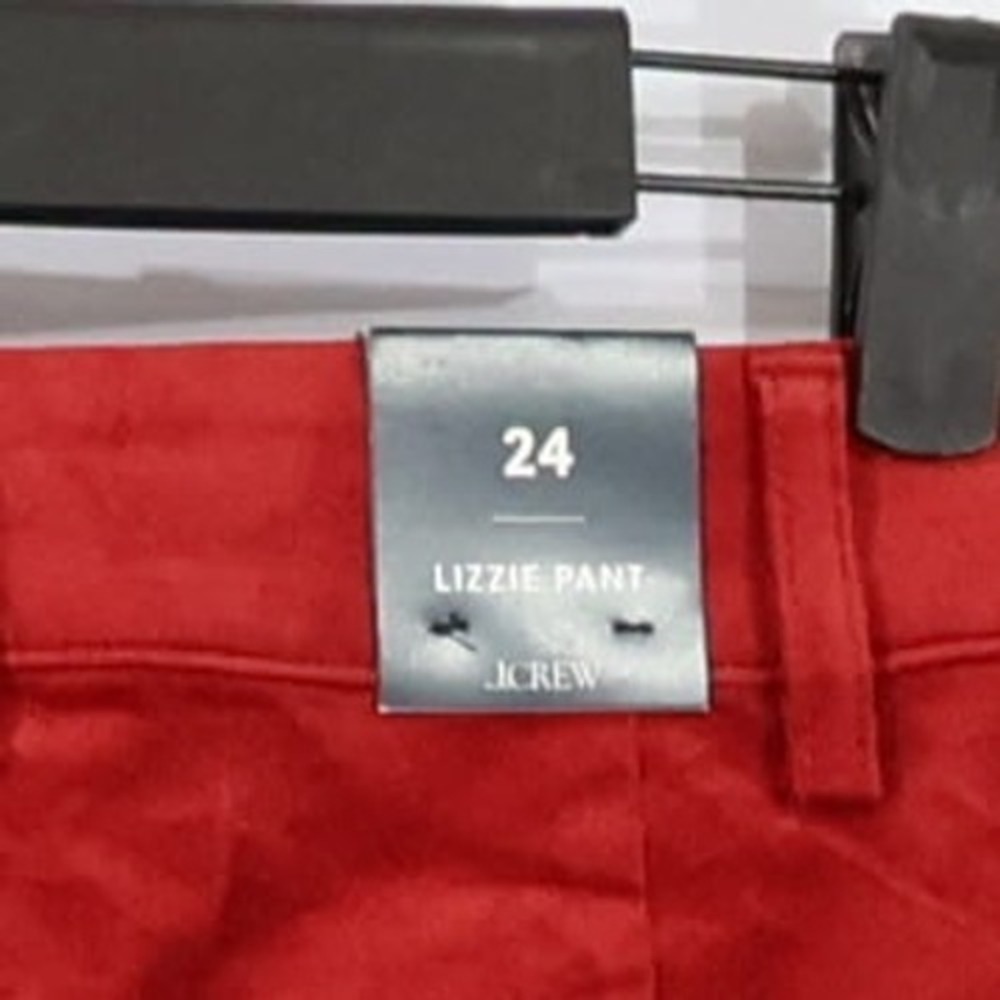 J.Crew Lizzie Pant Women 24 Red Corduroy Wide Leg High Rise Patch Pocket $138NWT - Picture 2 of 15